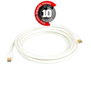 Imagem de Kit com 10 Cabo Adaptador Mini Displayport x Mini Displayport 3m - CIR