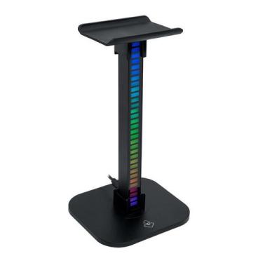 Imagem de Suporte Para Headset Mancer SH10 RGB USB-C Preto - MCR-SH10-BL01