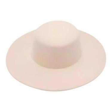 Imagem de Chapéu Fedora De Lã Elegante Com Aba Larga Para Festas Formais - NONE,
