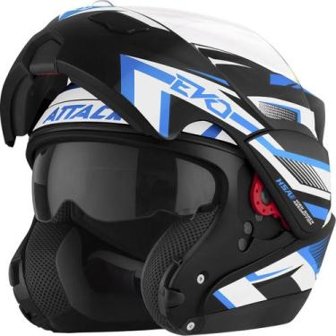 Imagem de Capacete Escamoteável Attack Evo Brilhante Moto Pro Tork Segurança Con