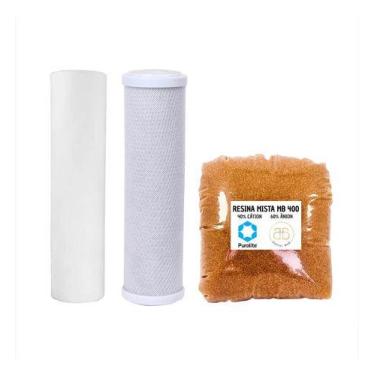 Imagem de Kit Refil Deionizador + 2 Resina Mb400 Completo Branco - Royal B&B