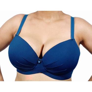 Imagem de Sutiã Plus Size Base (54-56) Cruzada Reforçado, Up., 54, Azul marinho