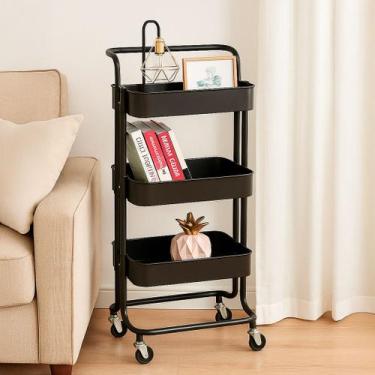 Imagem de Carrinho Organizador Multiuso 3 Andares com Rodinhas - DOLCE HOME