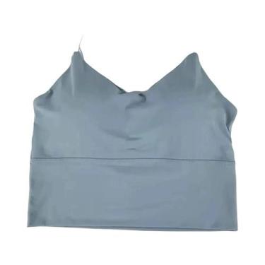 Imagem de Camisola Esportiva Sem Costura Em Seda Gelada Para Mulheres, Top Com A