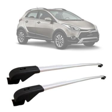 Imagem de Rack De Teto Travessa Hyundai HB20X 2012 a 2019 Aluminio MN-1021 Preto