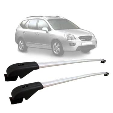 Imagem de Rack De Teto Travessa Kia Carens 2008 a 2012 Alumínio MN-400 Preto MN-
