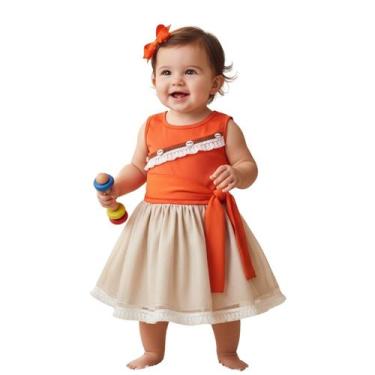 Imagem de Fantasia Vestido Moana Baby - - Mundo Encantado Fantasias, Laranja, M