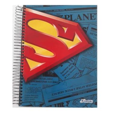 Imagem de Caderno universitário 15 matérias 300 folhas Superman Foroni