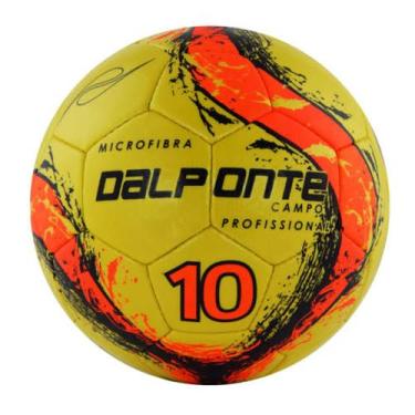 Imagem de Bola Dalponte 10 Futebol Campo Costurada À Mão Original, Amarelo