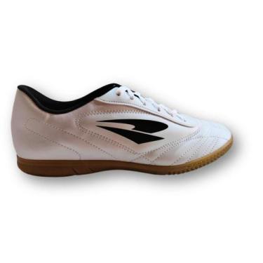 Imagem de Chuteira masculina dray adulto futsal pratyk 808, 44, BRANCO PRETO