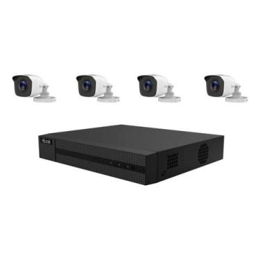 Imagem de Kit Dvr + 4 Cameras Hikvision Bullet 2mp Tk4142bh-mp Hilook