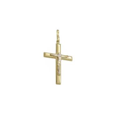Imagem de Pingente Crucifixo Ouro 18K Religioso Jesus Crucificado 41mm - MV JOIA