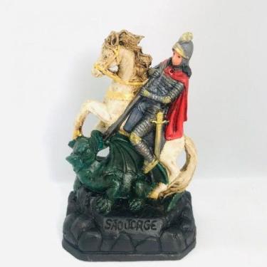 Imagem de Imagem São Jorge Escultura Resina Estátua 17 cm - Lua Mistica