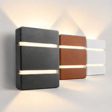 Imagem de KIT 4 Arandelas slim 2 frisos luminária moderna interna Ou externa |DEPARTAMENT STORE (BRANCO)