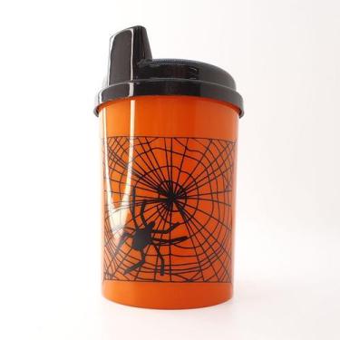 Imagem de Copo Infantil Anti-Vazamento 240 mL - Aranha - Laranja e Preto - 1 uni