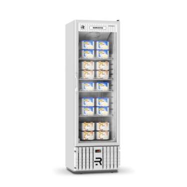 Imagem de Visa Cooler Sorvete Porta Vidro Ar Forçado -22ºC 400L VCS400PVBB Branc