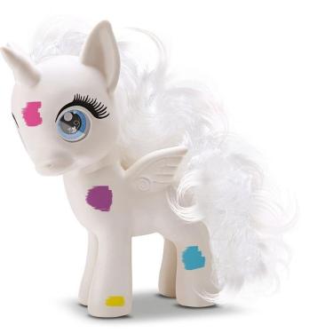 Imagem de Brinquedo para Colorir My Best Unicórnio 21cm com Tintas Laváveis Branco Best