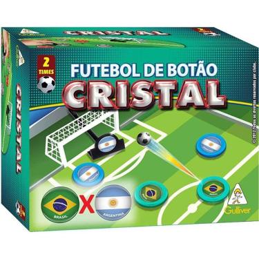 Imagem de Jogo de Futebol de Botão Cristal Brasil X Argentina com 2 Seleções Completas Gulliver