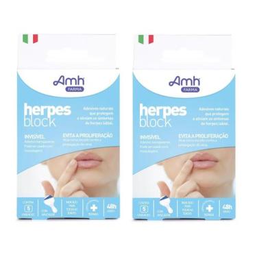 Imagem de Kit 2 Herpes Block Adesivos Naturais Herpes Labial Amo Farma