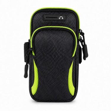 Imagem de Braçadeira Suporte Braço Celular Treino Capa Esporte Verde - PONTO DO 