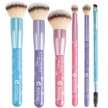 Imagem de Kit Fenzza Disney Pincéis Para Maquiagem: Base, Pó, Blush, Sombra, Det