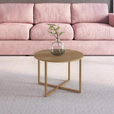 Imagem de Mesa de Centro Redonda 50cm Marrom - Artesano Móveis