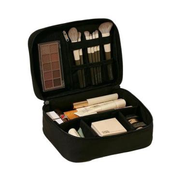 Imagem de Bolsa De Maquiagem Unissex Impermeável Em Tecido Oxford Para Viagem, C