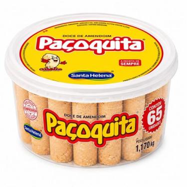 Imagem de PAÇOCA SANTA HELENA ROLHA 65 UNIDADES PAÇOQUITA 1,170kg