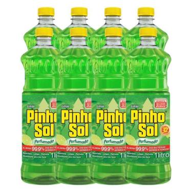 Imagem de Kit Desinfetante Pinho Sol Limão 1l com 8 unidades