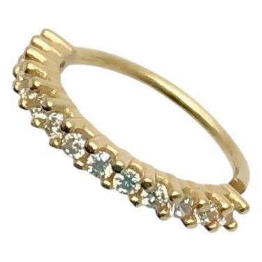 Imagem de Piercing Cartilagem Nariz Argola Pedra Branca Ouro 18k AGLK043 - Fab J