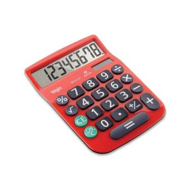 Imagem de Calculadora De Mesa 8 Dígitos Mv-4131 Vermelha - ELGIN
