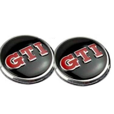 Imagem de 2 Aplique Emblema Adesivo Gol E Golf Gti 14Mm Chave Aluminio