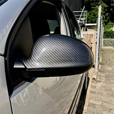 Imagem de Cobertura do espelho retrovisor do carro, adequada para golfe MK5 GTI Jetta 5 (preto brilhante) de fibra de carbono Passat B6 BFit