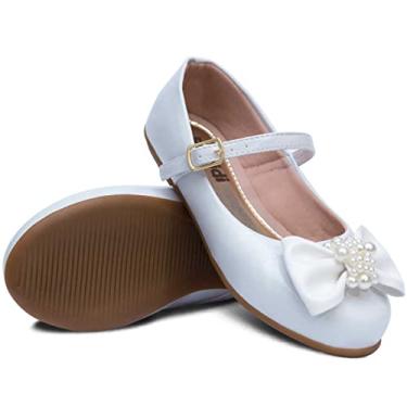 Imagem de Sapatilha Pópidi Infantil Feminina Laço Perola 02.25J (Branco, BR, Criança de 9 a 12 anos, Numérico, 35)