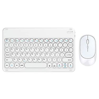Imagem de Adaptador 1 conjunto de teclado sem fio, resposta rápida, longo tempo de espera, tablet, sem ruído, BT mini mouse para notebook, teclado de mesa, para laptop e periféricos
