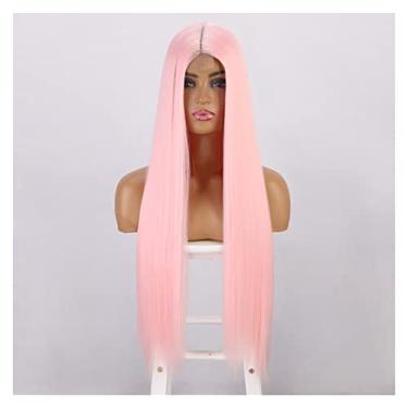 Imagem de Perucas femininas peruca sintética peruca longa reta para mulheres, perucas laranja cosplay para mulheres, cabelo natural resistente ao calor, cabelo loiro cinza, perucas de cabelo humano (cor: WL9352-203, comprimento esticado: 71,12 cm)