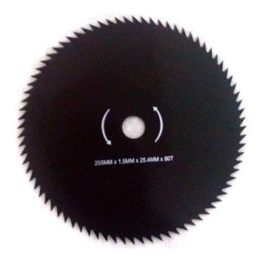 Imagem de Serra Circular Para Roçadeira 255mm x 1 Polegada x 80 Dentes