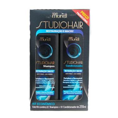 Imagem de Kit 5 Und Shampoo + Condicionador Studio Hair Maciez Anti Frizz 250ml