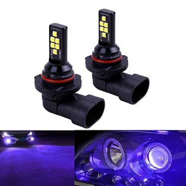 Imagem de SOCAL-LED 2x HB4 9006 Lâmpada de neblina LED Avançada 3030 SMD Lâmpada DRL colorida brilhante para uso diurno, Roxo