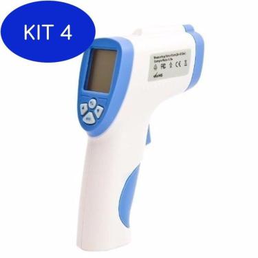 Imagem de Kit 4 Termômetro Laser Digital Infravermelho Febre De Testa