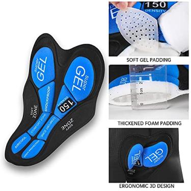 Imagem de Tingpai Homens Shorts acolchoados pa bicicleta com alças der pantes pa as pernas Ciclismo 3D Roupa interior acolchoada Calções pa bicicleta Padding Riding Shorts Ciclismo Roupa interior