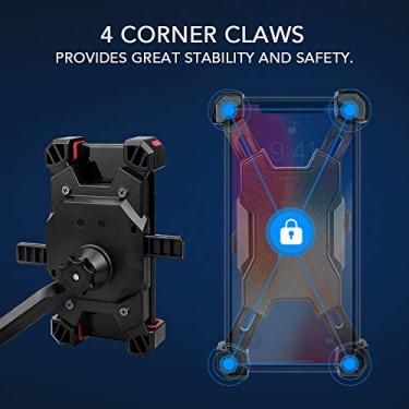 Imagem de Tingpai Suporte de telefone móvel pa bicicleta de bloqueio rápido Rotação de 360 ° ajustável pa motocicleta Suporte de telefone espelho retrovisor pa bicicleta de montanha pa est da