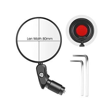 Imagem de Tingpai Espelho retrovisor pa bicicleta Espelho convexo espelho redondo dobrável Espelho de bicicleta