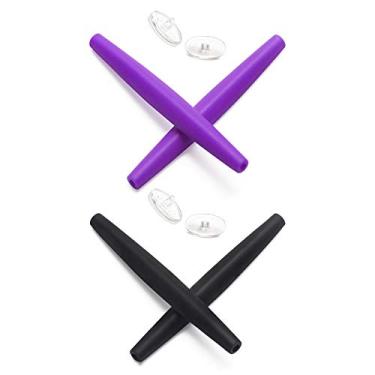 Imagem de Mryok 2 pares de meias de substituição para óculos Oakley Crosshair 1.0 – roxo e preto
