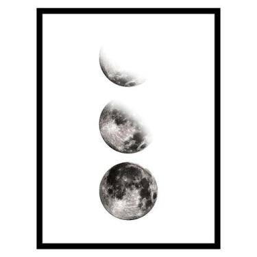 Imagem de Quadro Decorativo Lua Preto E Branco - Kapos