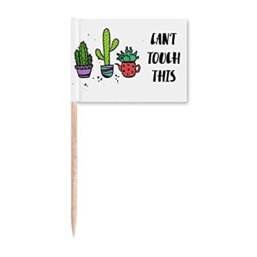 Imagem de Can't Approach This Cactus Toothpick Flags Marker Topper Decoração de Festa