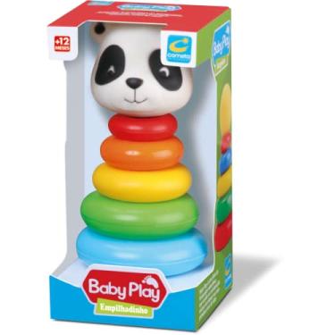 Imagem de Brinquedos Cometa Cometa Brinquedos Brinquedo Educativo Baby Play Empilhadinho Ursinho Educativo Multicor