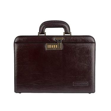 Imagem de Maleta masculina pequena estruturada de couro Doctor - Café