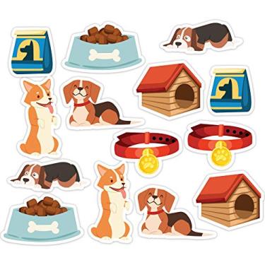 Imagem de Adesivo Cachorros Antiderrapante para Piso de Banheiro 14un