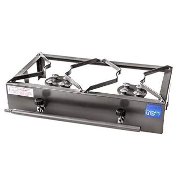 Imagem de Fogao Camping 2 Bocas Alta Pressao Com Mangueira E Registro Tron Fogao Camping 2 Bocas Alta Pressao C/Mangueira E Registro Grafite